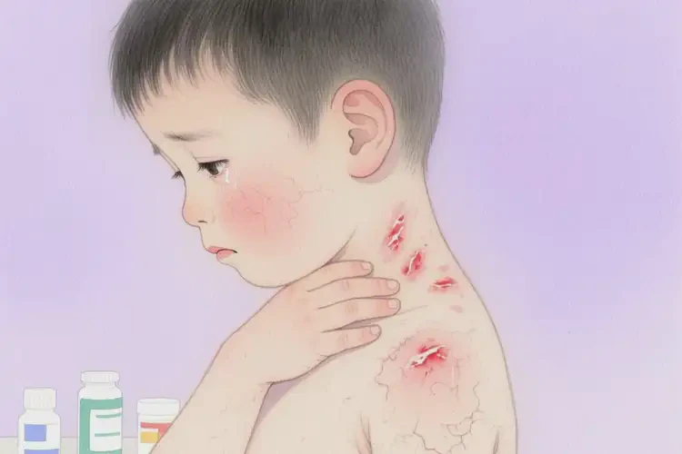 少兒脖子偶爾長(zhǎng)濕疹不管它會(huì)自己痊愈嗎(圖1)