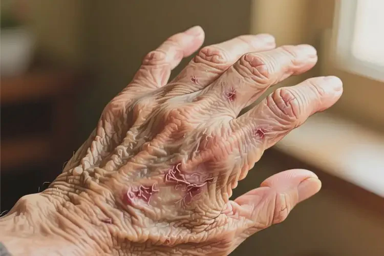 老年人手上有濕疹不管它會(huì)自己痊愈嗎(圖3)