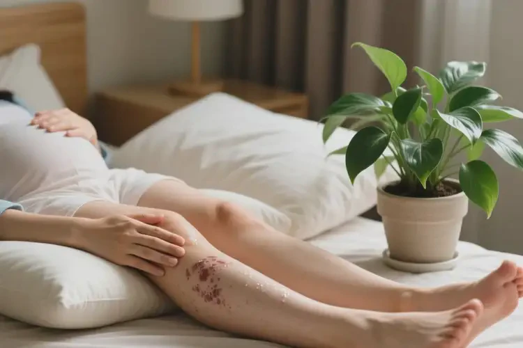 產(chǎn)婦小腿上出現(xiàn)濕疹不管它會(huì)自己好嗎(圖1)