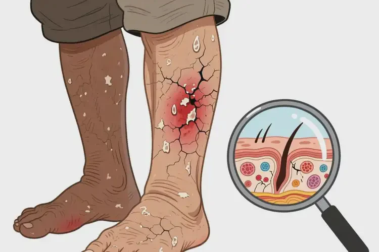 高齡老人小腿上容易長濕疹可不可以徹底自愈(圖1)