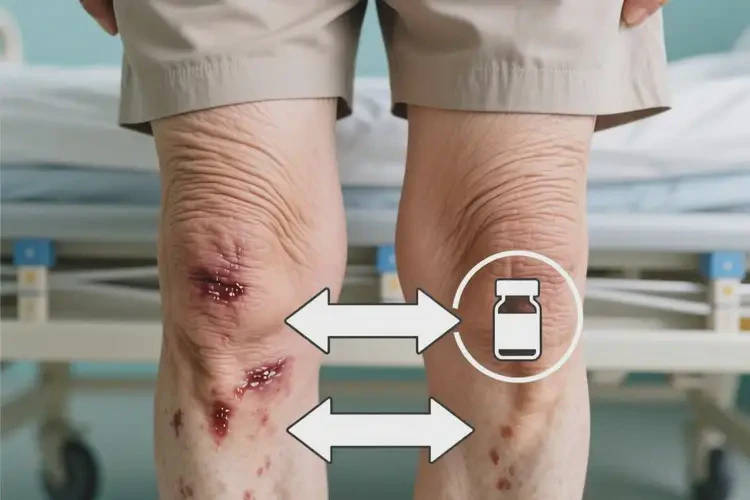 高齡老人大腿上長(zhǎng)濕疹能夠徹底治愈嗎(圖1)