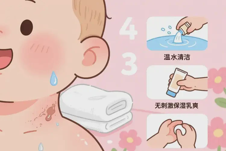 小兒脖子長濕疹可不可以徹底自愈(圖3)