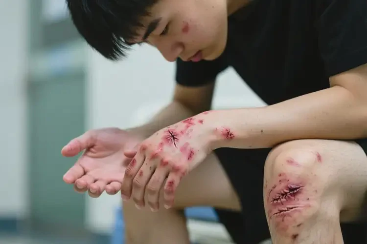 男生四肢長(zhǎng)濕疹不管它會(huì)自己痊愈嗎(圖2)