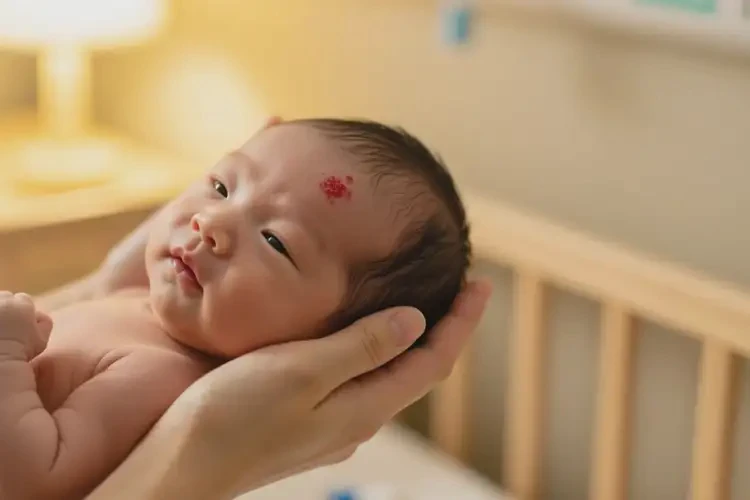 新生兒臉上容易起濕疹不管它會自己痊愈嗎(圖2)