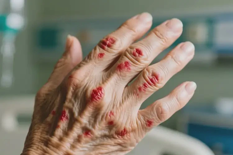 老年人手上有濕疹不管它會(huì)自己痊愈嗎(圖4)