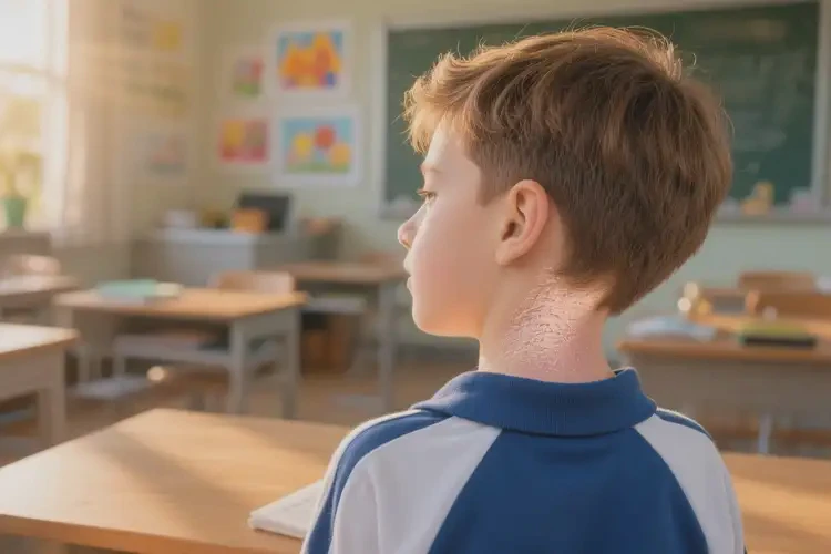 小學(xué)生脖子上偶爾起濕疹可以徹底自愈嗎(圖4)