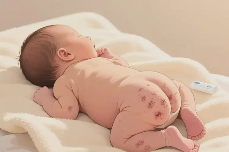 新生兒屁股有濕疹不管它會自己自愈嗎(圖4)