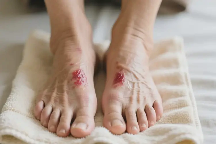 老年人腳上長濕疹不管它會自己好嗎(圖1)