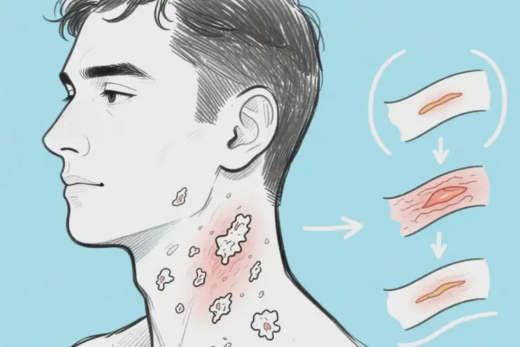 男生脖子上起濕疹可不可以徹底自愈(圖1)