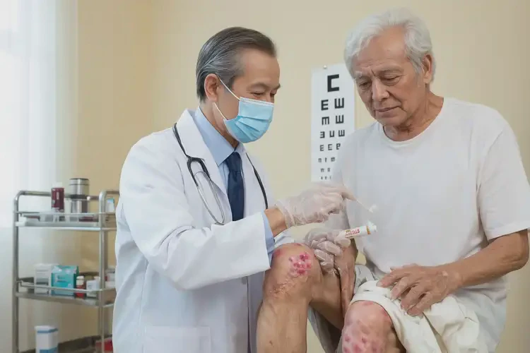 高齡老人大腿上出現(xiàn)濕疹不管它會自己好嗎(圖3)