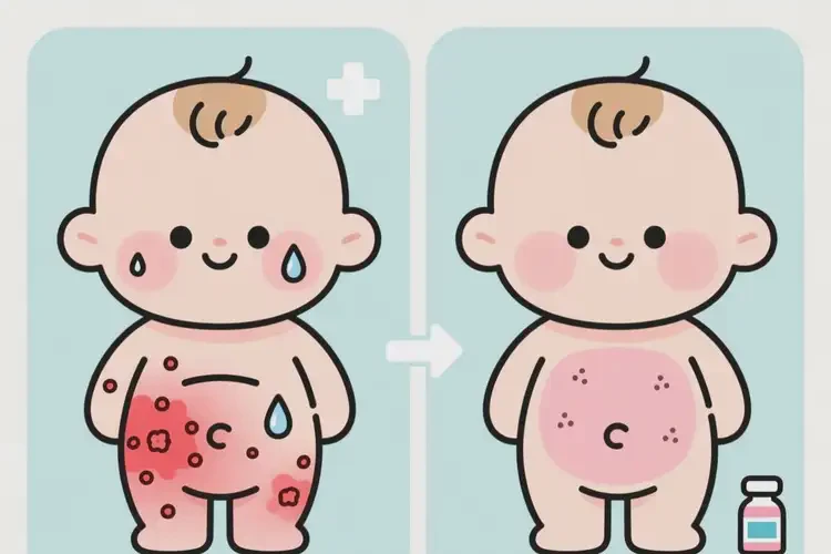 宝宝屁股上起湿疹可以彻底自愈吗(图1)