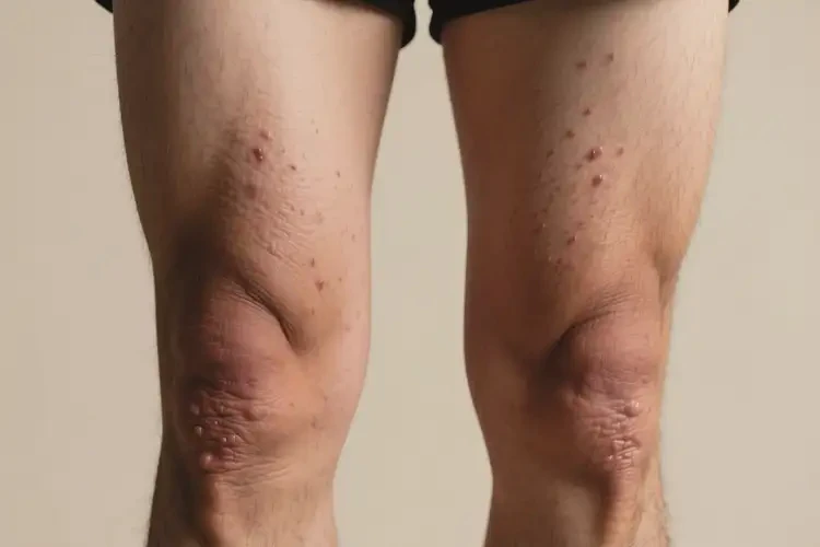 男性大腿上偶爾長濕疹可以徹底自愈嗎(圖1)