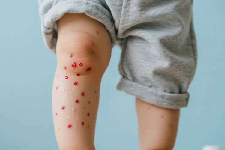 幼兒小腿出現(xiàn)濕疹不管它會(huì)自己好嗎(圖1)