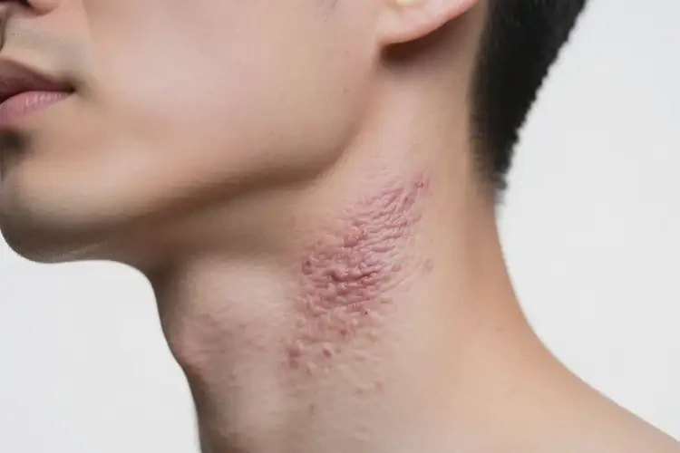 男生脖子上長濕疹可以徹底自愈嗎(圖2)