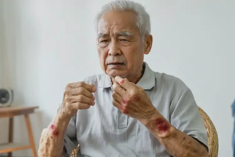 高齡老人手臂上偶爾長濕疹可以徹底自愈嗎(圖4)