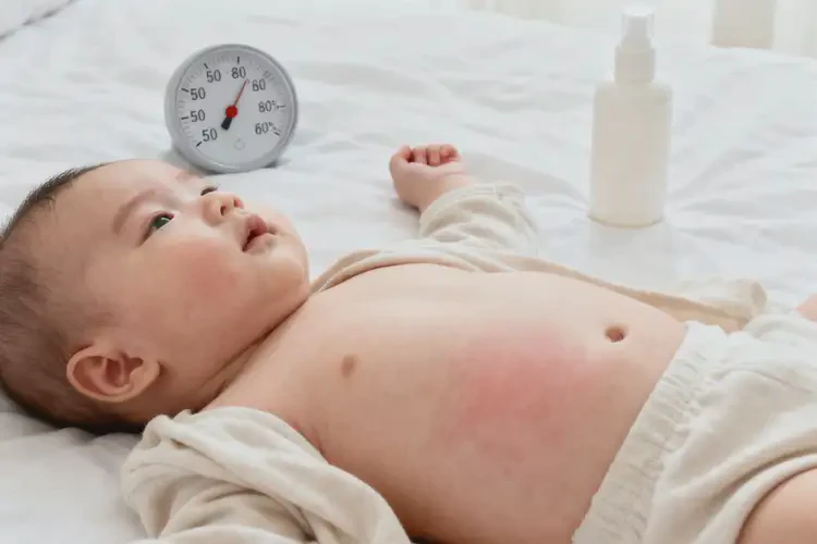 嬰兒肚子長(zhǎng)濕疹可不可以徹底自愈(圖1)