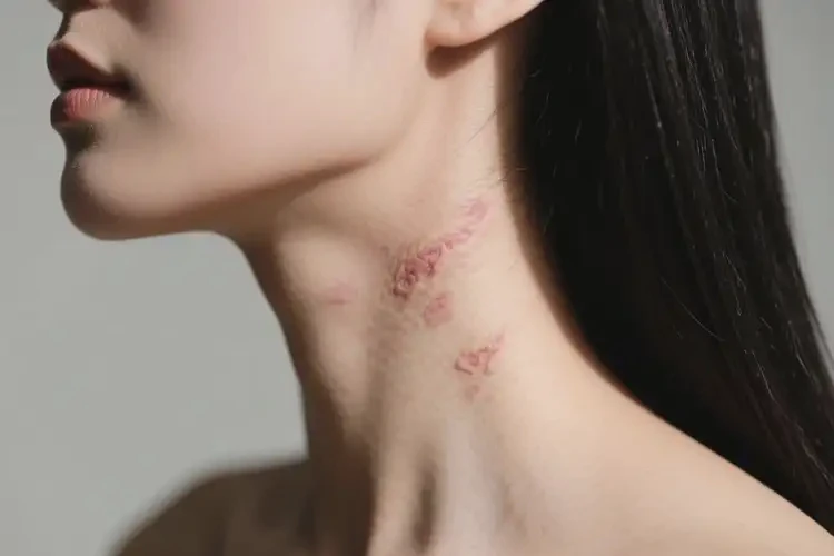 女人脖子上出現(xiàn)濕疹不管它會(huì)自己好嗎(圖2)