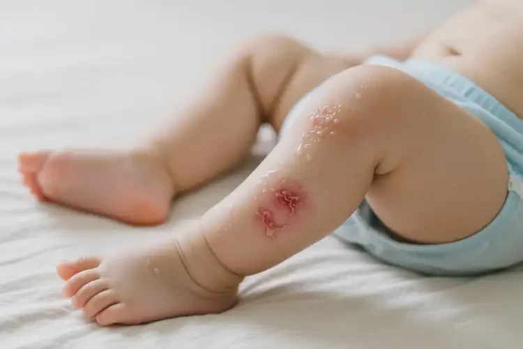 幼兒小腿出現(xiàn)濕疹不管它會(huì)自己好嗎(圖2)