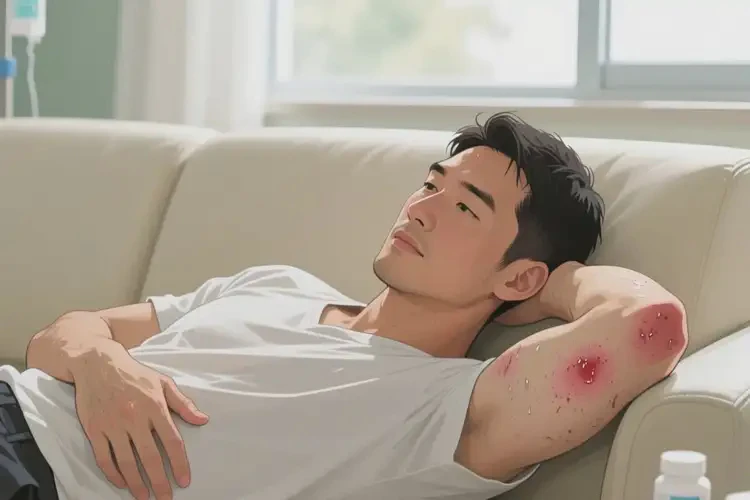 男性四肢容易長(zhǎng)濕疹能靠自己自愈嗎(圖1)