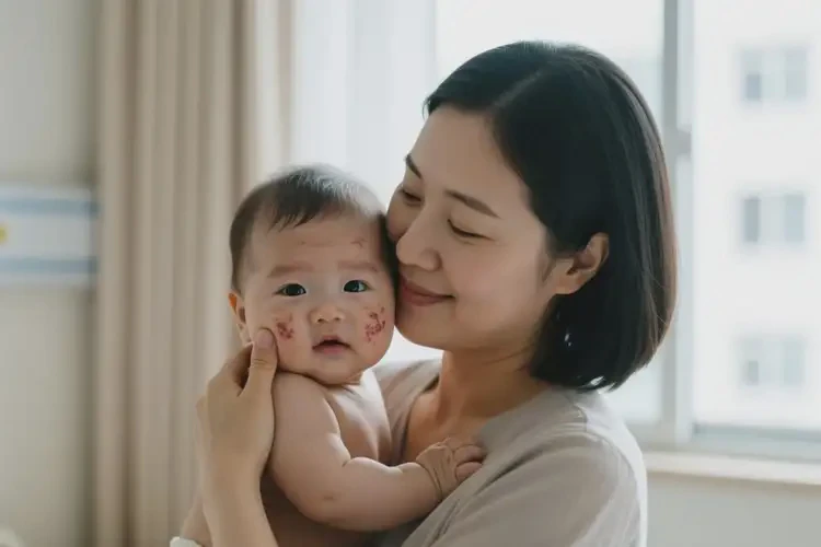 嬰幼兒面部經(jīng)常長濕疹不管它會自己痊愈嗎(圖3)