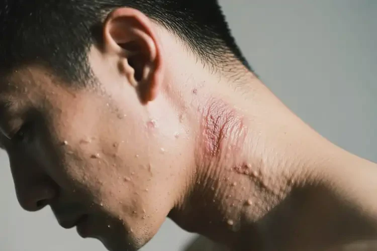 男性脖子上偶爾長濕疹不管它會自己自愈嗎(圖2)