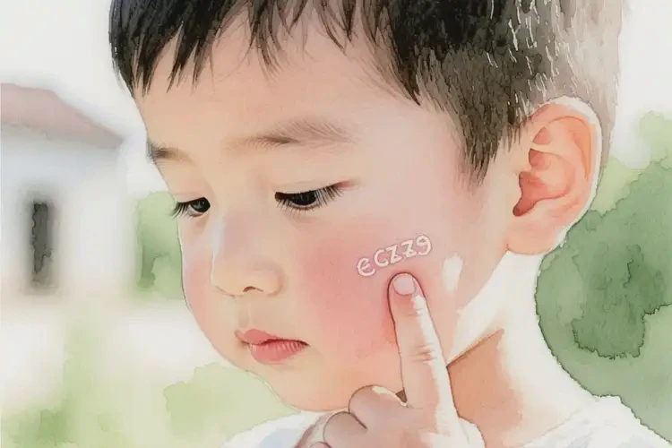 儿童脸上有湿疹不管它会自己自愈吗(图2)