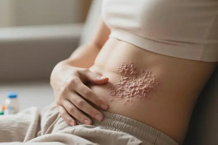 女人肚子長(zhǎng)濕疹不管它會(huì)自己好嗎(圖3)