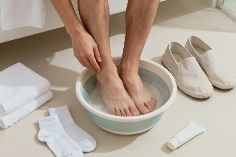 男性腳上偶爾長濕疹能夠徹底治愈嗎(圖1)