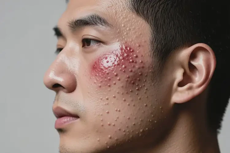 男性面部出現(xiàn)濕疹可不可以徹底自愈(圖2)