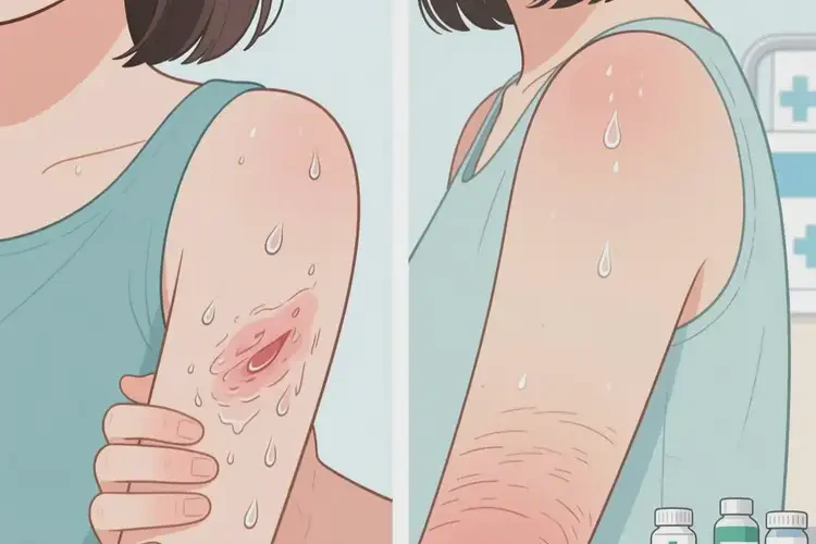 女生手臂容易起濕疹能徹底自愈嗎(圖2)