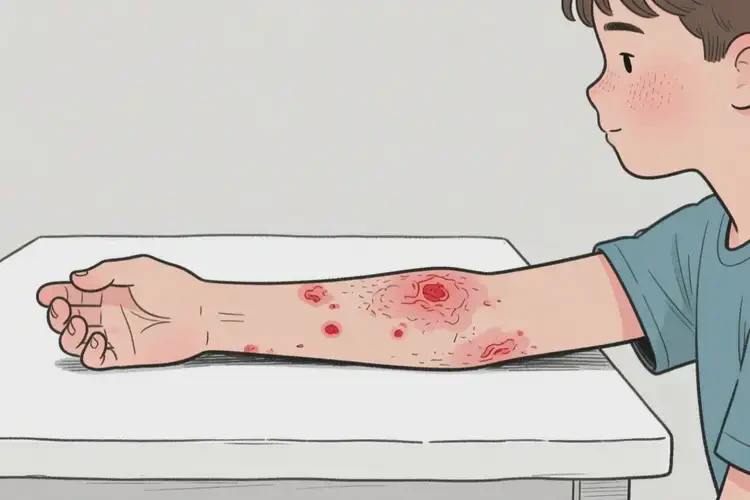 中學(xué)生手臂上偶爾起濕疹不管它會(huì)自己自愈嗎(圖3)