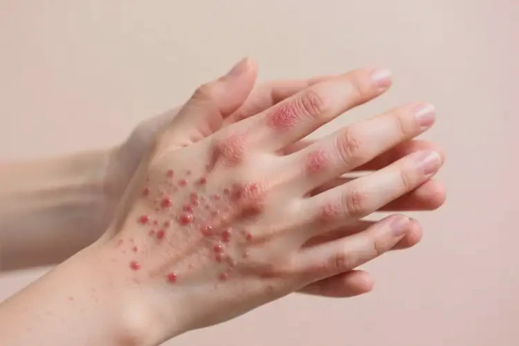 女生手上經(jīng)常起濕疹不管它會自己好嗎(圖4)