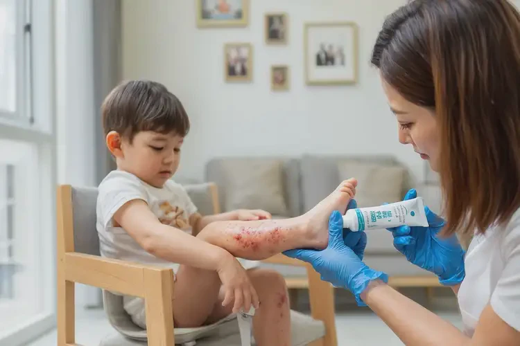 小兒大腿上有濕疹能徹底自愈嗎(圖2)