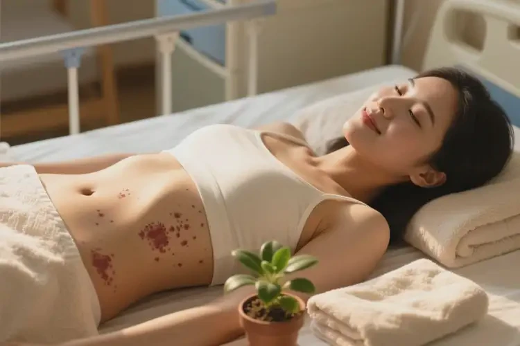 女人肚子長(zhǎng)濕疹不管它會(huì)自己好嗎(圖1)