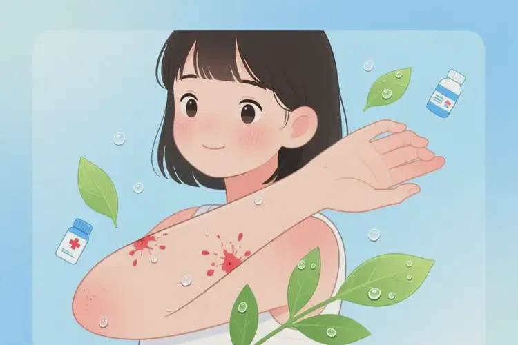 女生手臂長(zhǎng)濕疹不管它會(huì)自己自愈嗎(圖3)