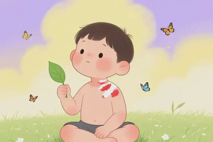 少兒脖子上出現(xiàn)濕疹能徹底自愈嗎(圖1)