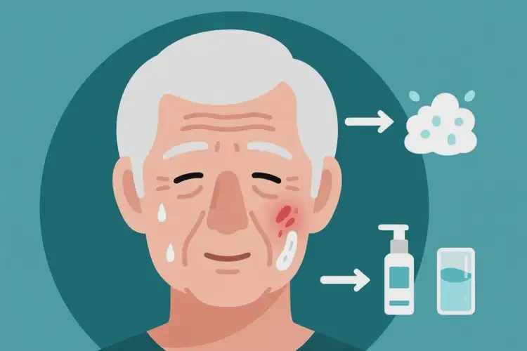 老年人面部有濕疹能徹底自愈嗎(圖1)