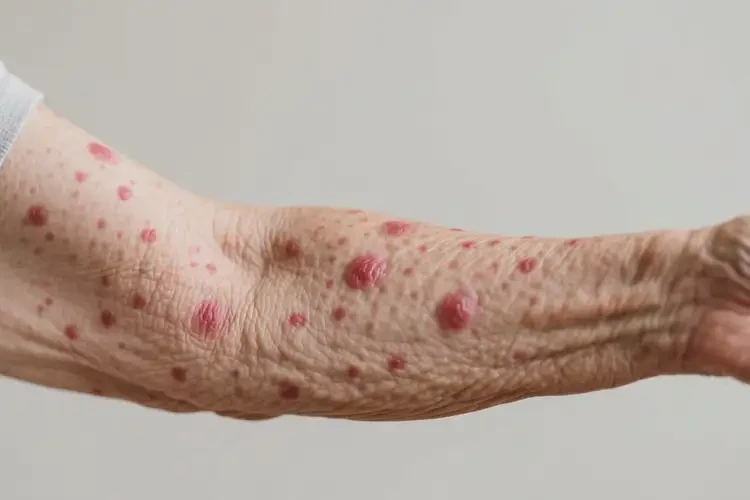 老年人手臂上偶爾長(zhǎng)濕疹不管它會(huì)自己自愈嗎(圖1)