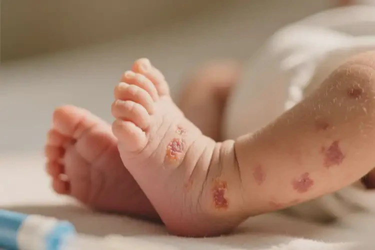 新生兒腳上有濕疹不管它會(huì)自己自愈嗎(圖4)