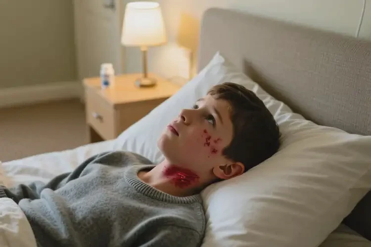 中學(xué)生脖子上經(jīng)常長濕疹不管它會自己痊愈嗎(圖1)