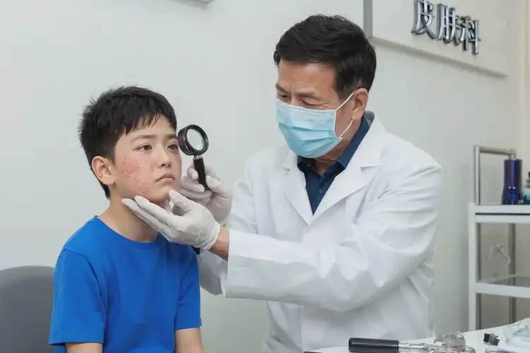 小兒臉上偶爾起濕疹能夠徹底治愈嗎(圖3)