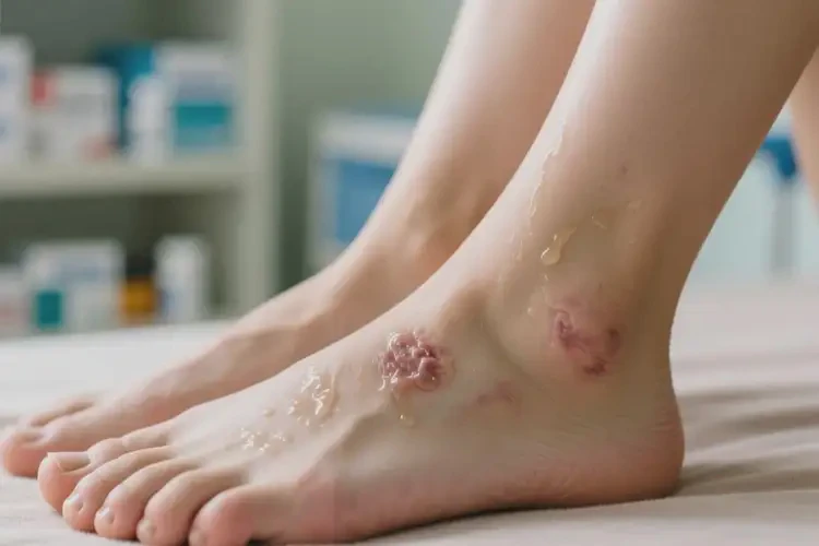 女人腳上長濕疹能夠徹底治愈嗎(圖2)