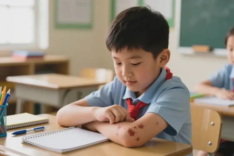 中學生手臂長濕疹不管它會自己自愈嗎(圖3)