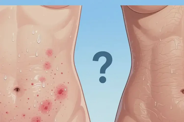 青年人肚子上偶爾長濕疹不管它會(huì)自己痊愈嗎(圖2)