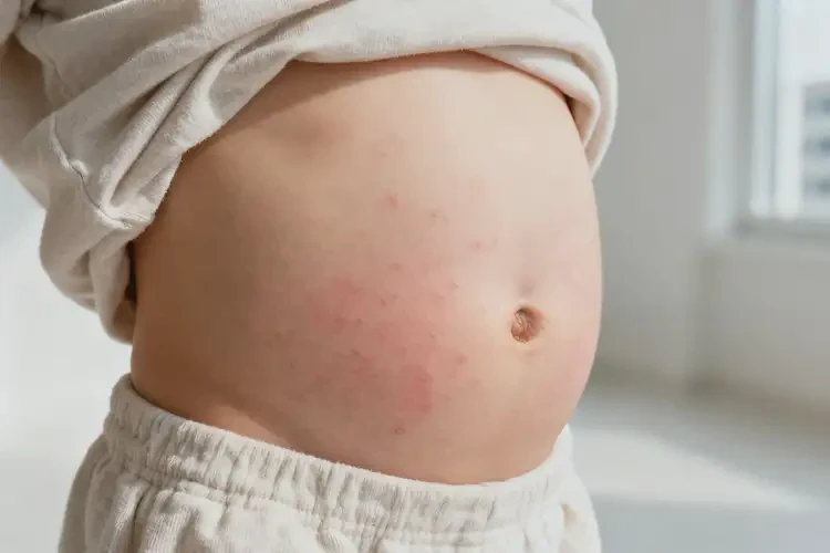 兒童肚子偶爾長濕疹不管它會自己好嗎(圖1)