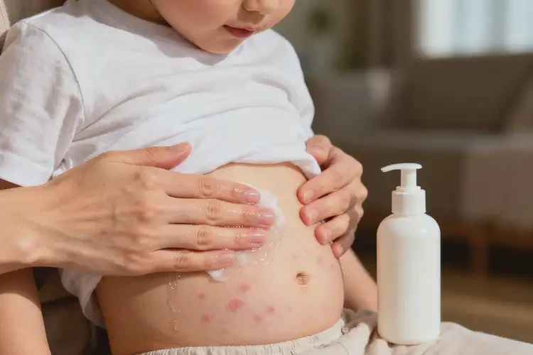 兒童肚子上偶爾長濕疹不管它會自己痊愈嗎(圖2)