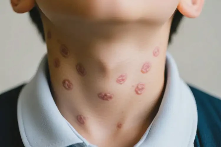 中学生脖子起湿疹不管它会自己痊愈吗(图2)
