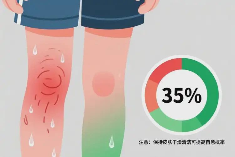 青少年大腿出濕疹不管它會自己自愈嗎(圖1)