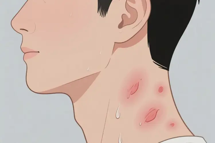 男人脖子上偶爾起濕疹能夠徹底治愈嗎(圖3)