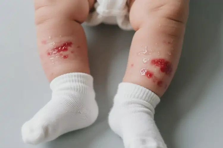 嬰兒小腿上起濕疹不管它會(huì)自己痊愈嗎(圖2)